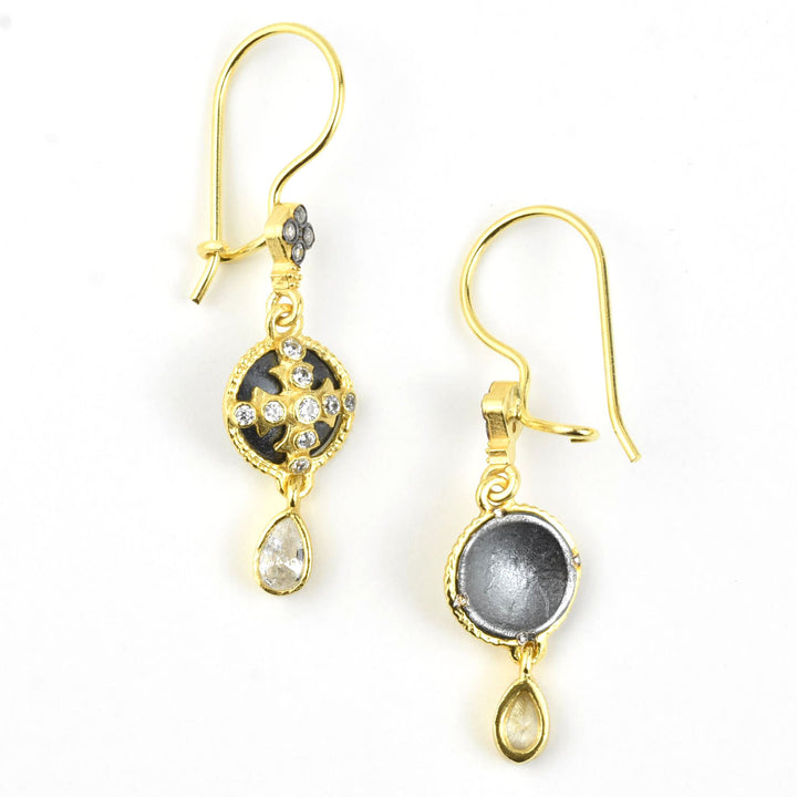 Two Tone Sparkle Earrings