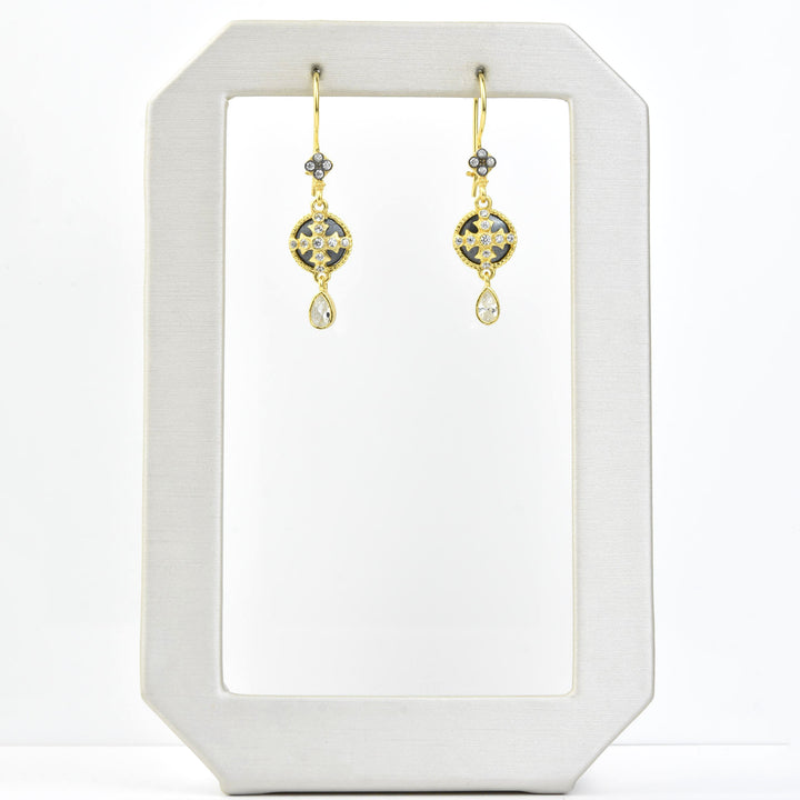Two Tone Sparkle Earrings