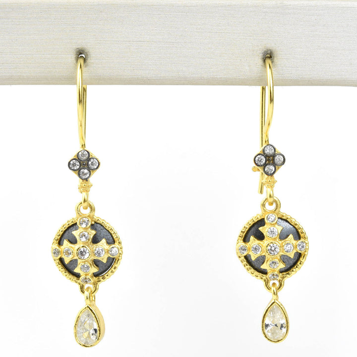 Two Tone Sparkle Earrings