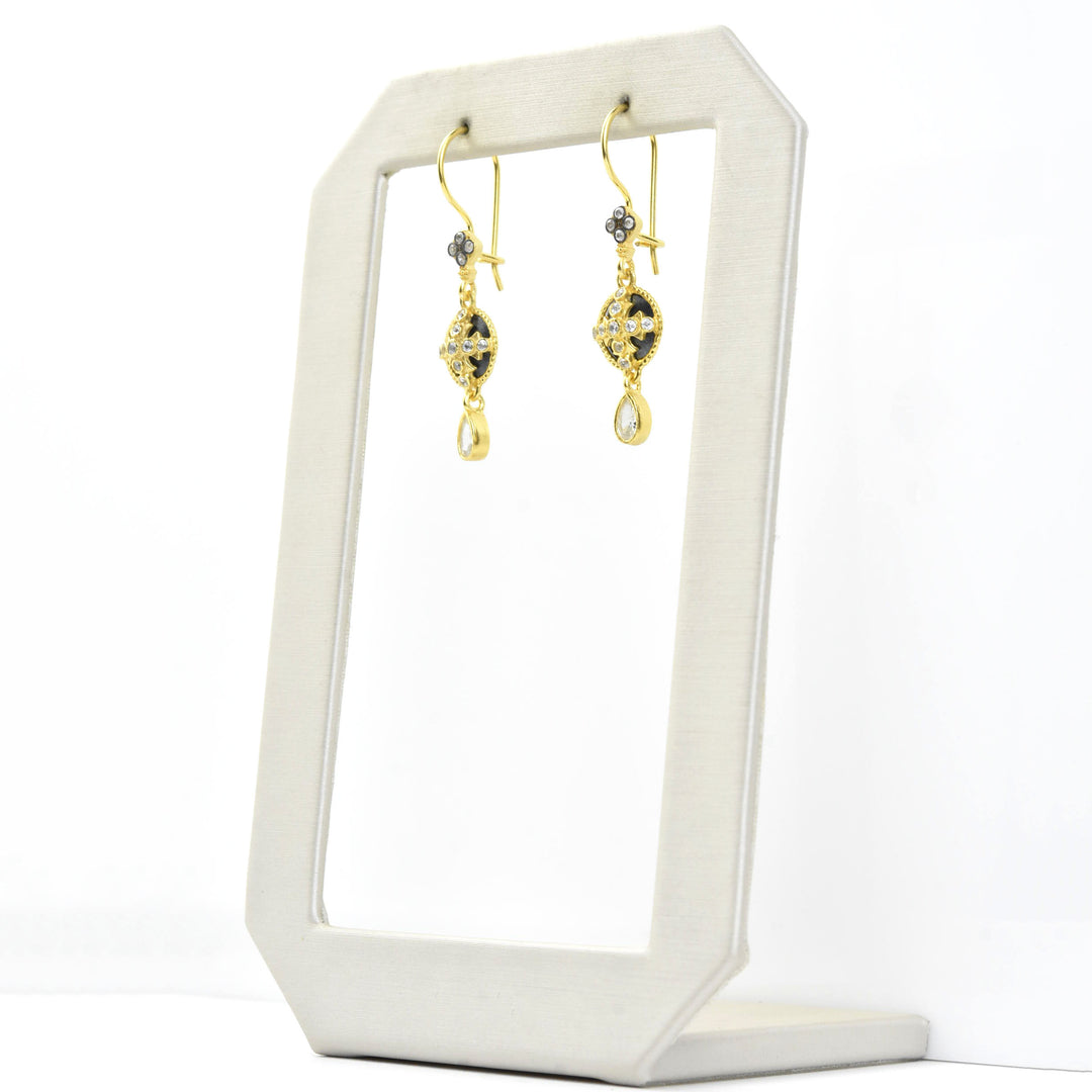 Two Tone Sparkle Earrings