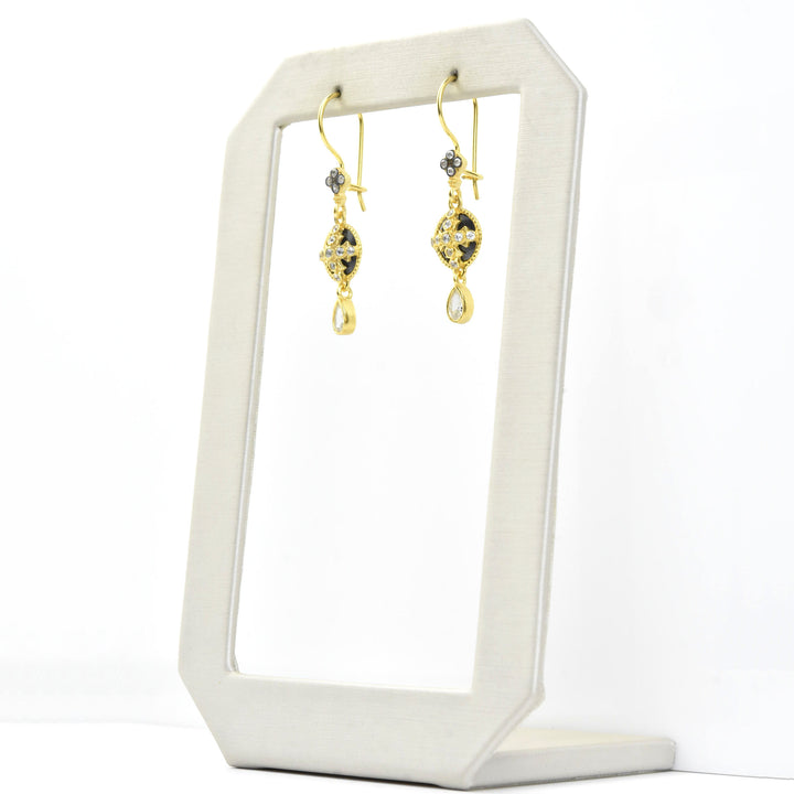 Two Tone Sparkle Earrings
