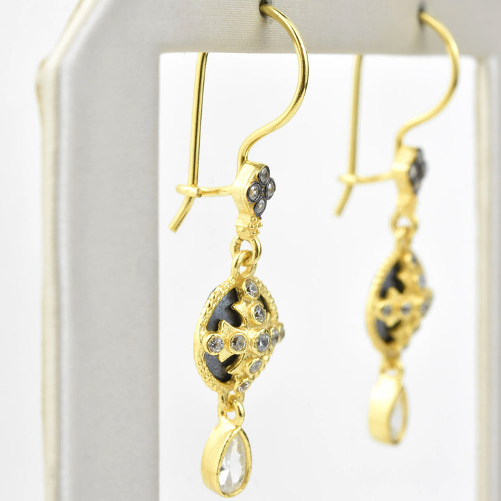 Two Tone Sparkle Earrings