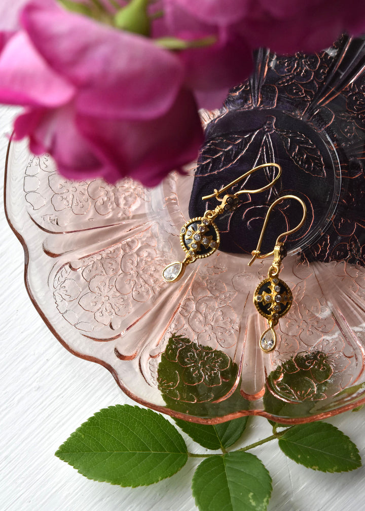 Two Tone Sparkle Earrings