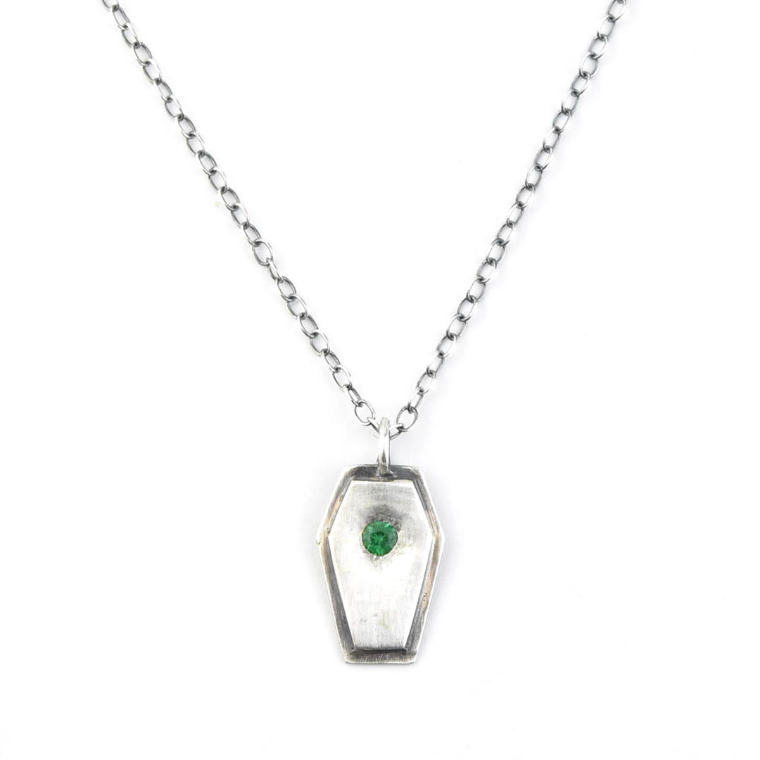 Emerald Coffin Necklace