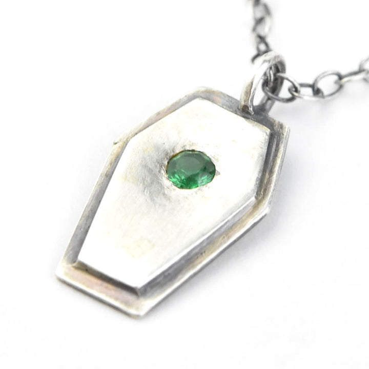 Emerald Coffin Necklace