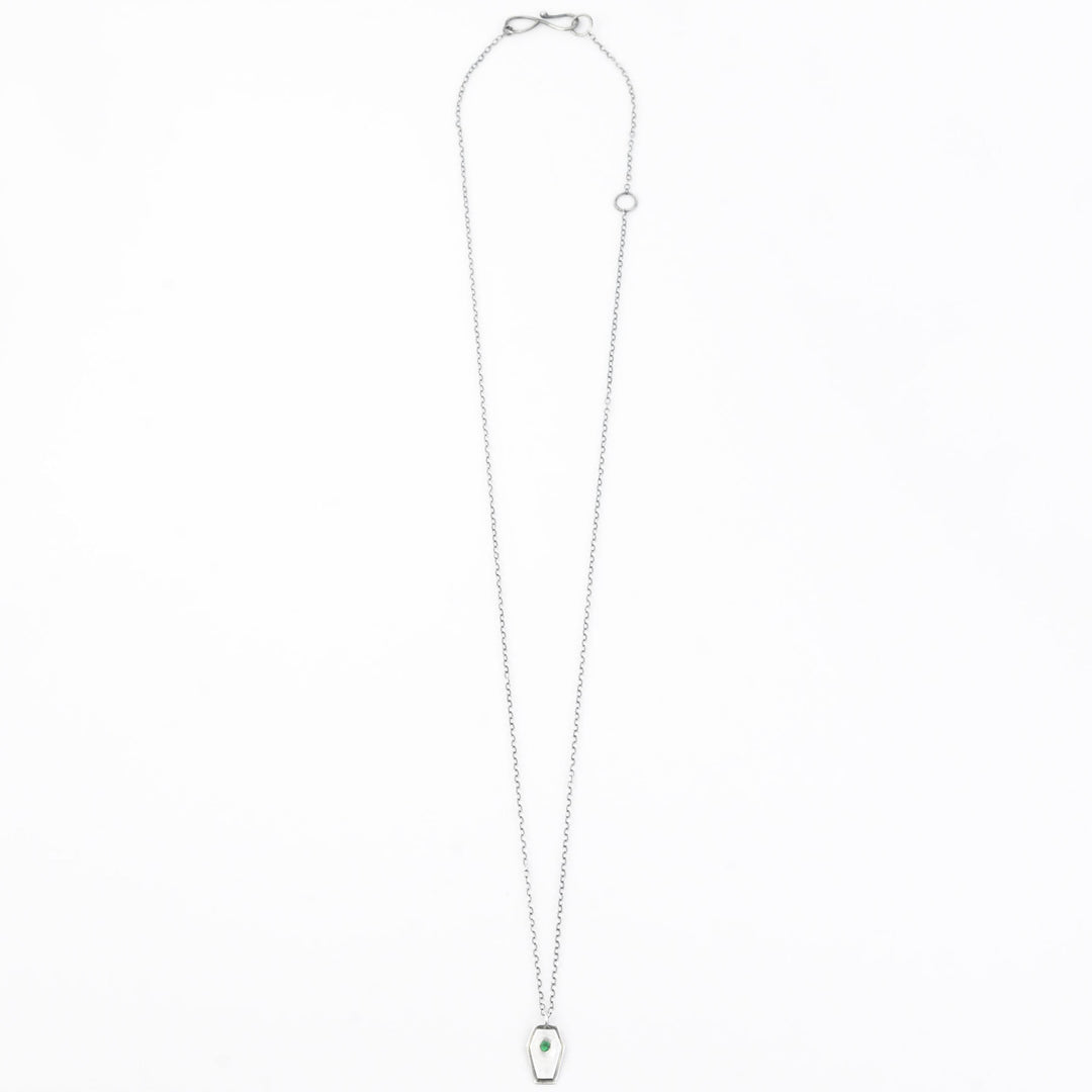 Emerald Coffin Necklace