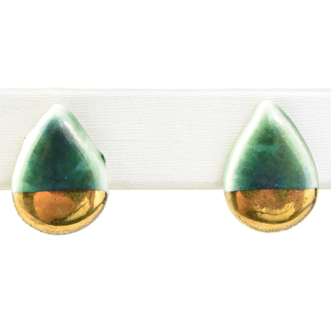 Emerald Green Teardop Studs