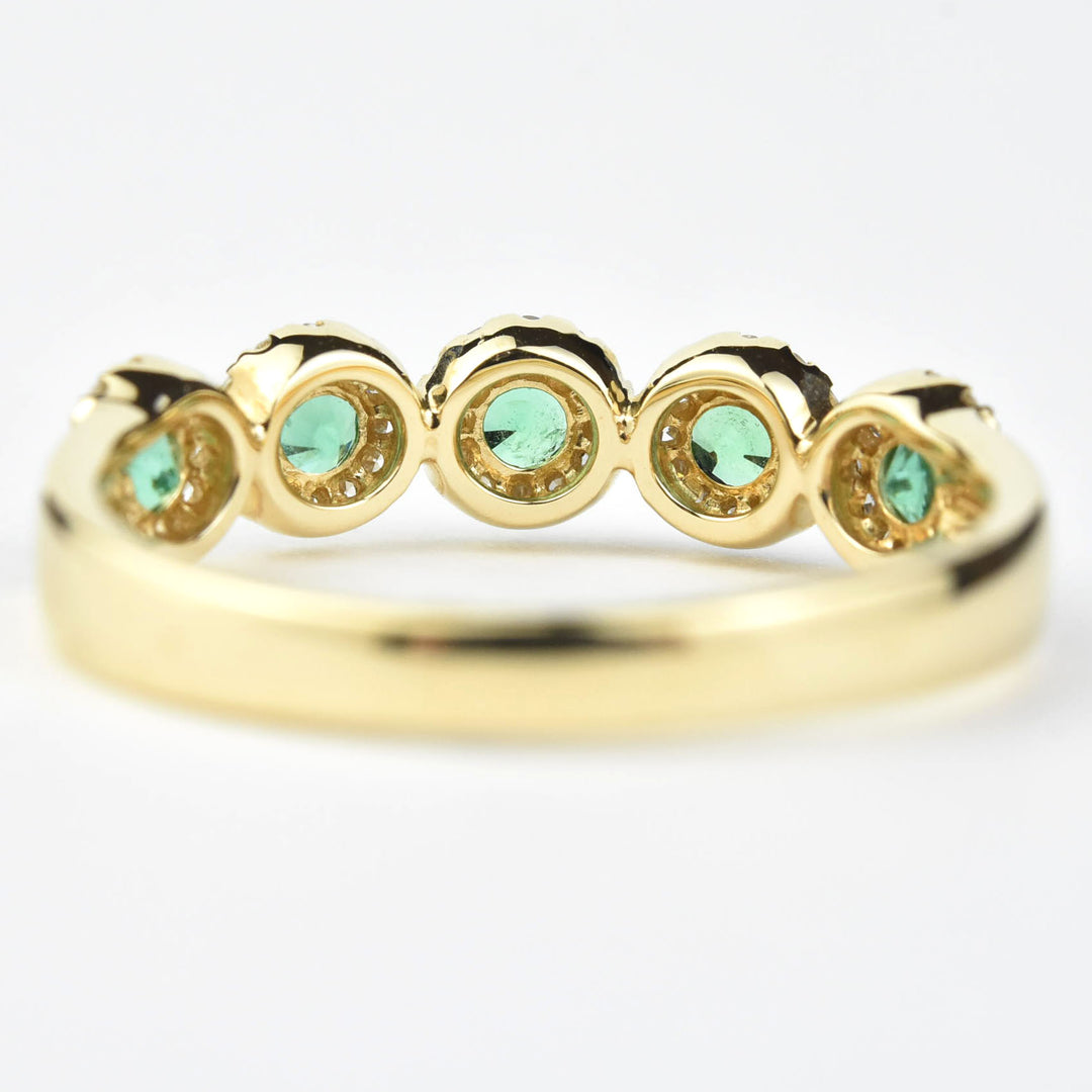 The Tiana: Emerald and Diamond Band - Goldmakers Fine Jewelry