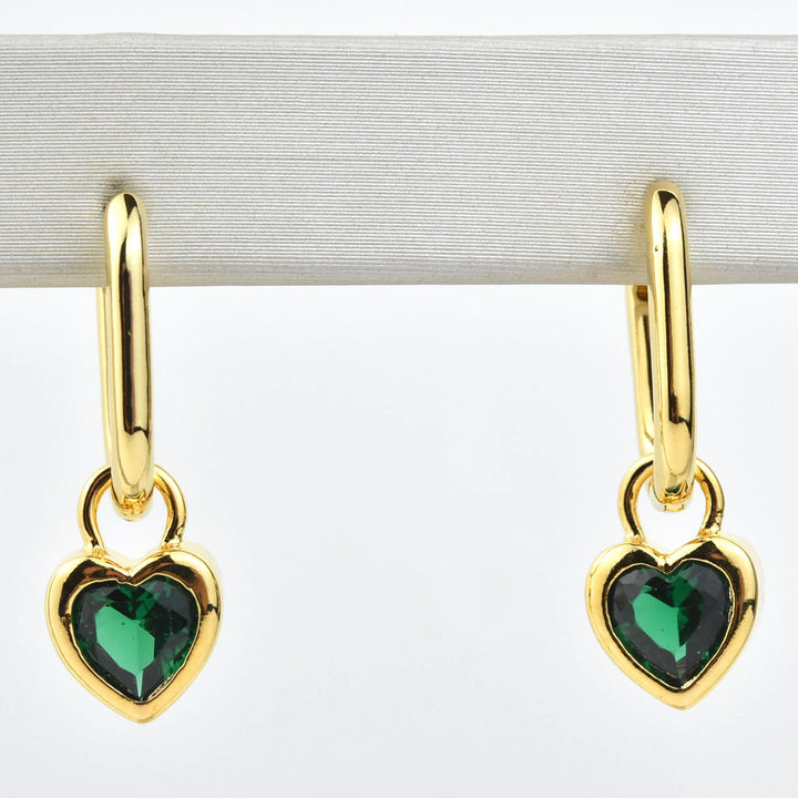 Emma Heart Drops in Gold Tone - Goldmakers Fine Jewelry