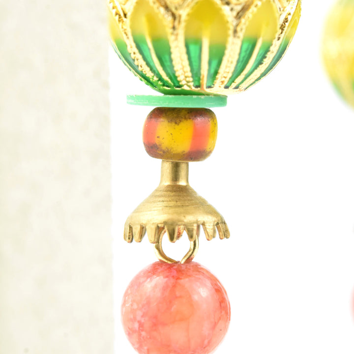 Enamel Globe Earrings