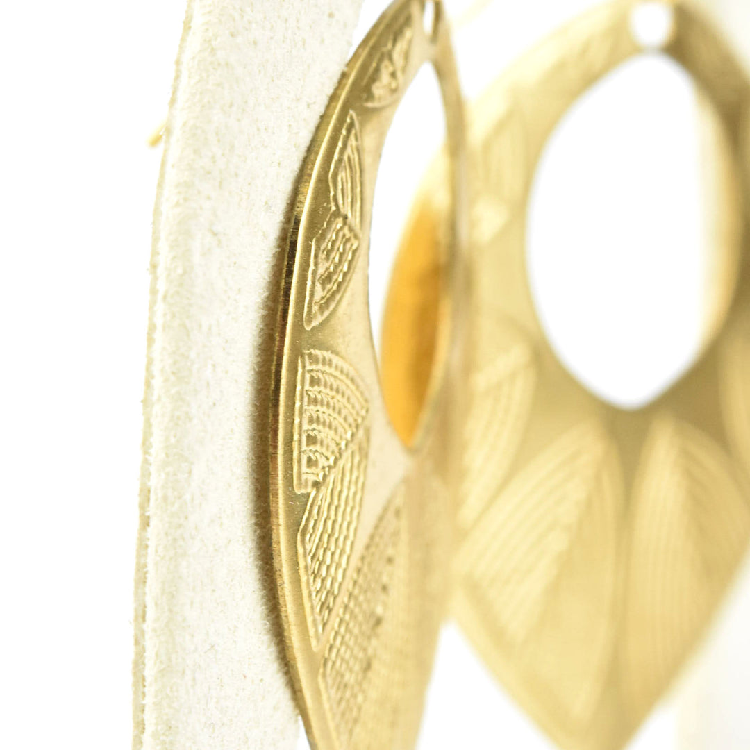 Etched Teardrop Earrings - Goldmakers Fine Jewelry