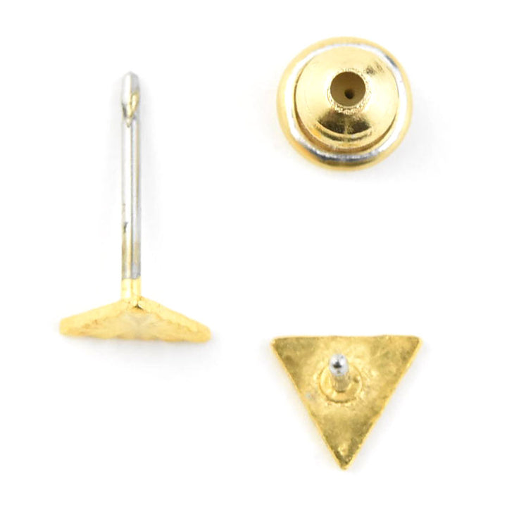 Etched Triangle Studs