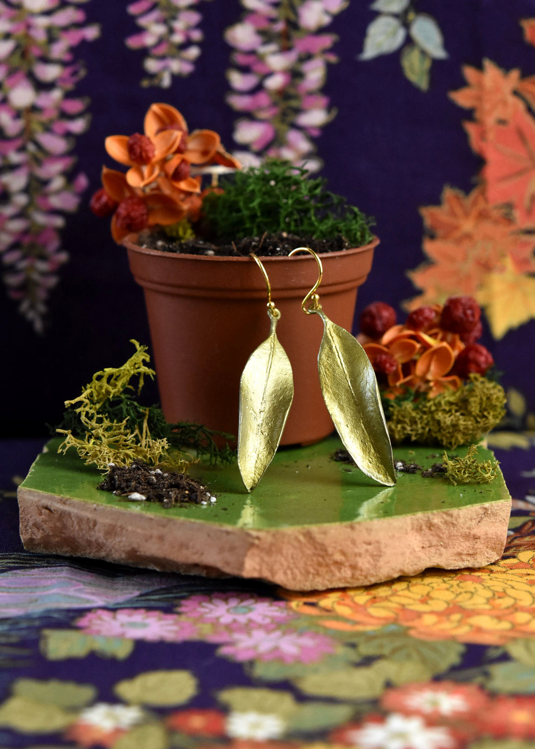 Eucalyptus Leaf Earrings