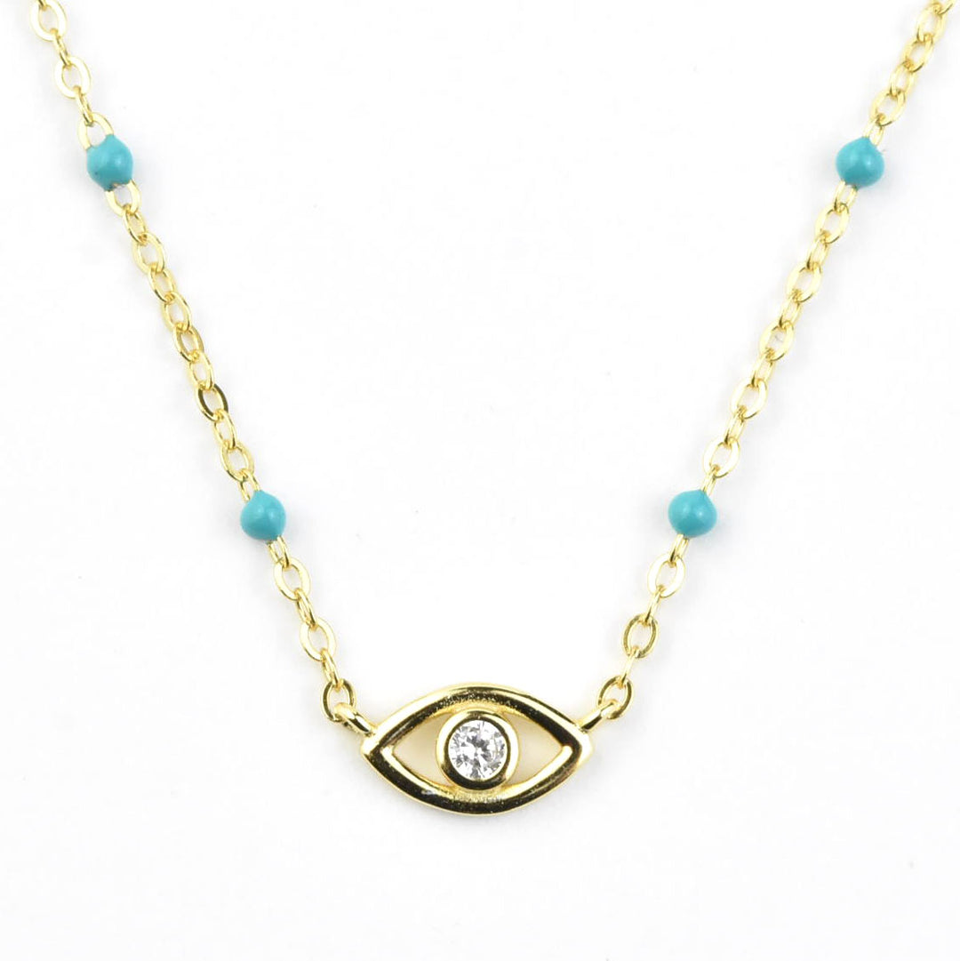 Turquoise Enamel Eye Talisman