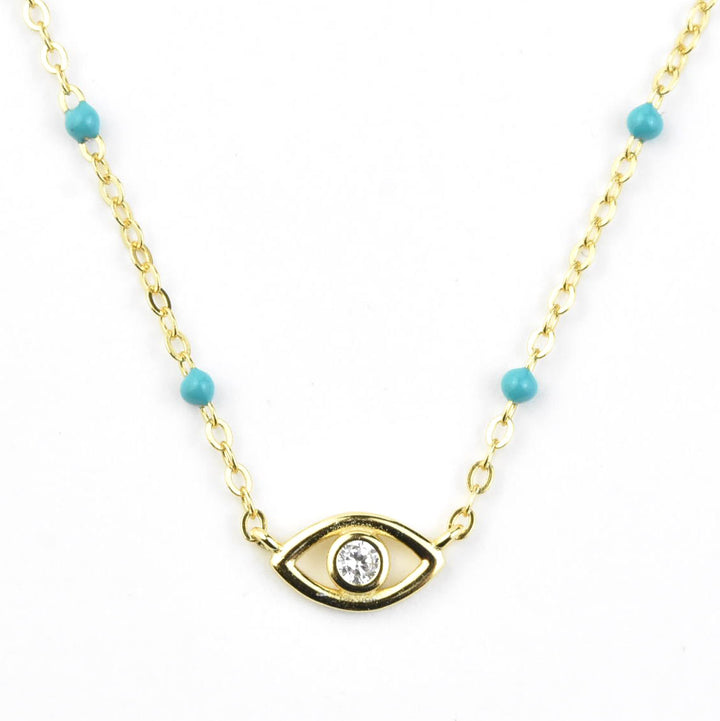 Turquoise Enamel Eye Talisman