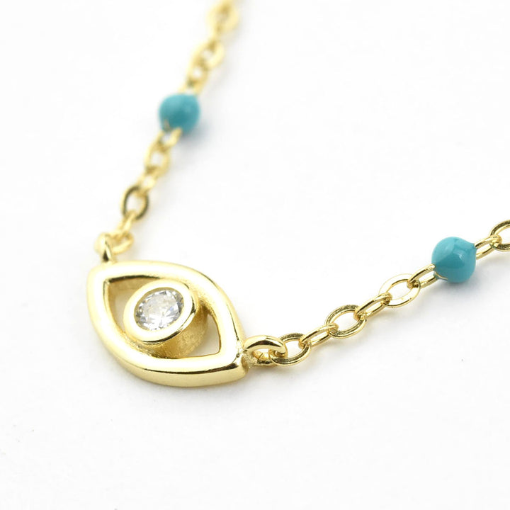 Turquoise Enamel Eye Talisman