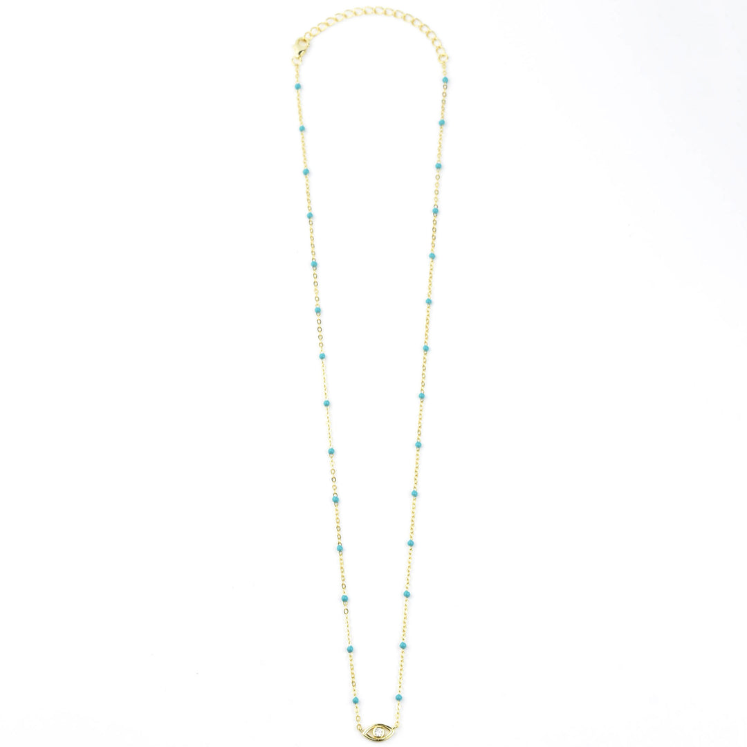Turquoise Enamel Eye Talisman