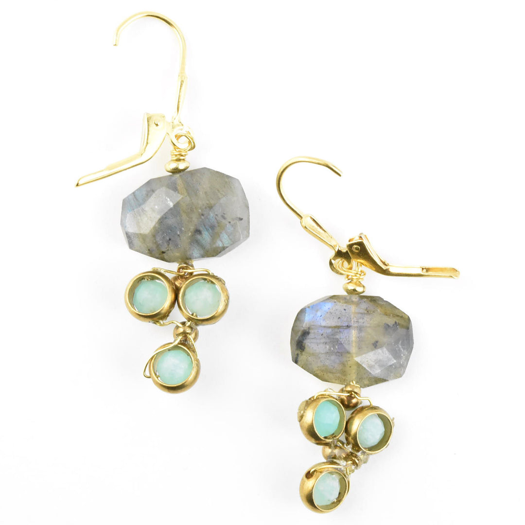 Faceted Labradorite Deco Drops