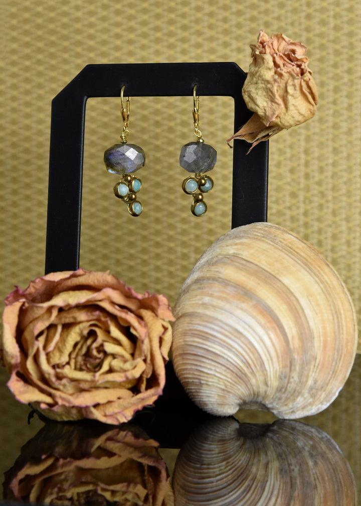 Faceted Labradorite Deco Drops