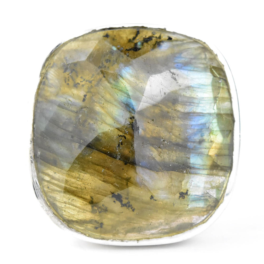 Faceted Labradorite Ring in Sterling Silver - Goldmakers Fine Jewelry