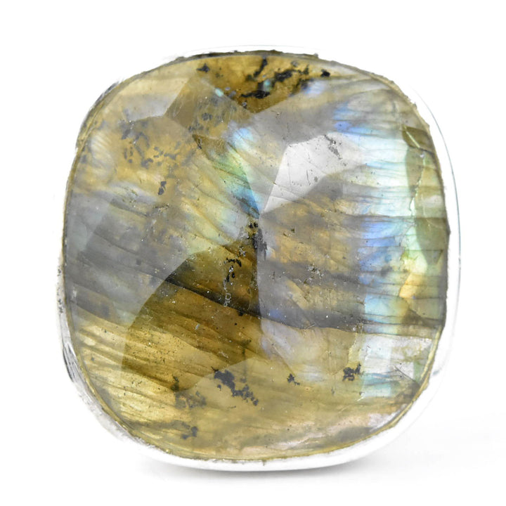 Faceted Labradorite Ring in Sterling Silver - Goldmakers Fine Jewelry