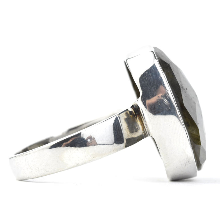 Faceted Labradorite Ring in Sterling Silver - Goldmakers Fine Jewelry