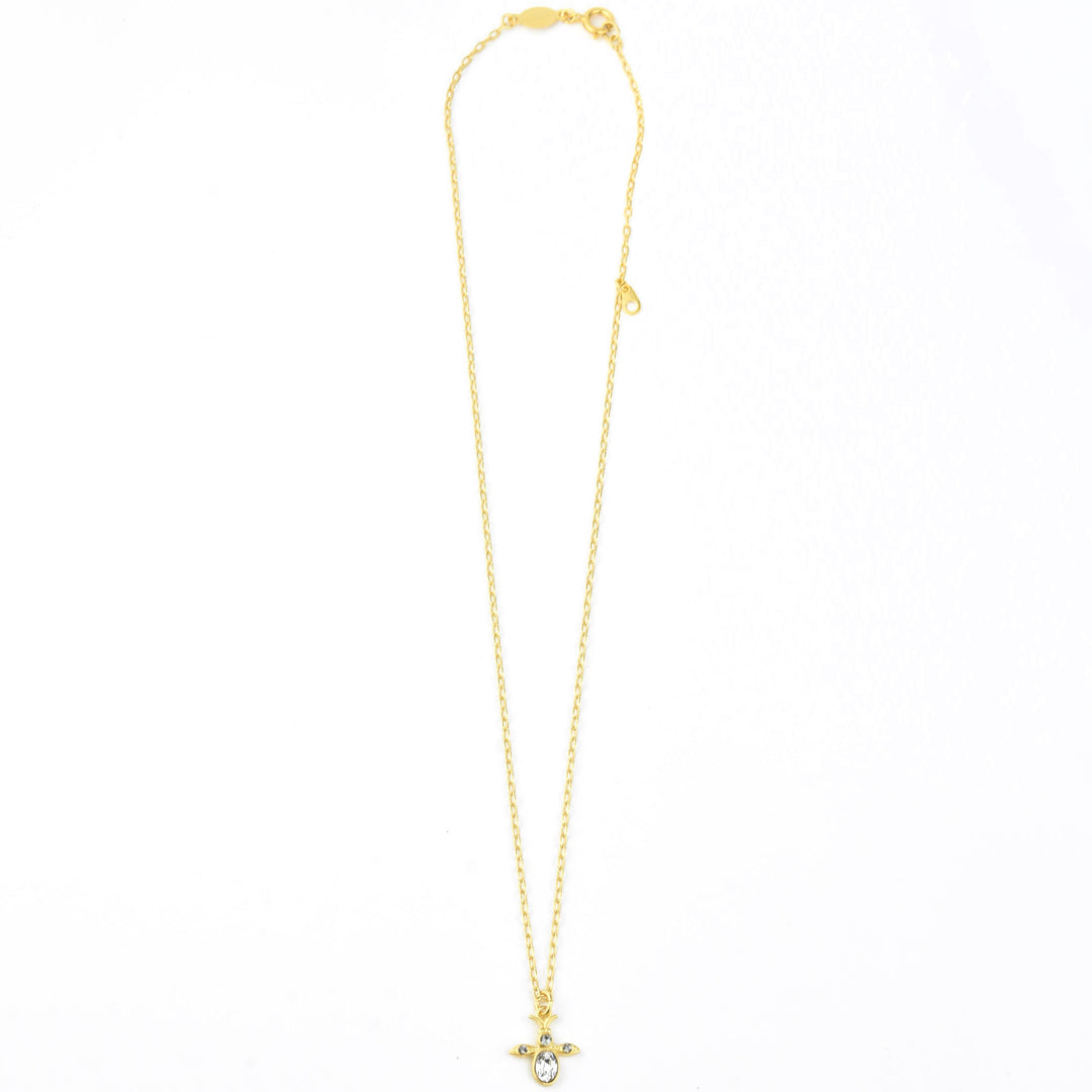 Fancy Crystal Bee Necklace - Goldmakers Fine Jewelry
