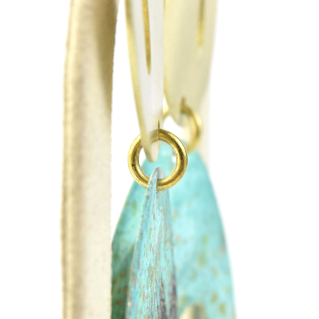Fauvism Large Earrings in Forest
