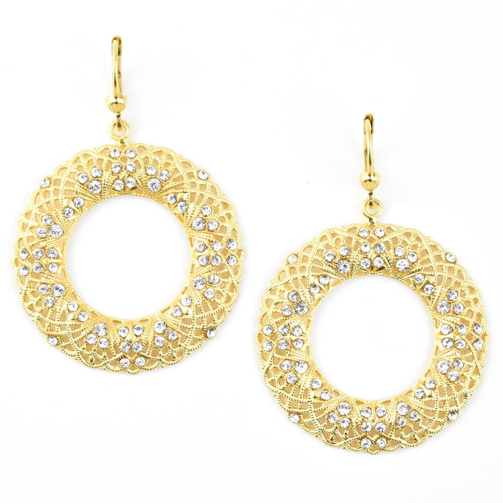 Crystal Filigree Wreath Earrings