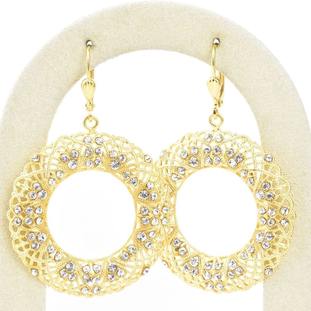 Crystal Filigree Wreath Earrings