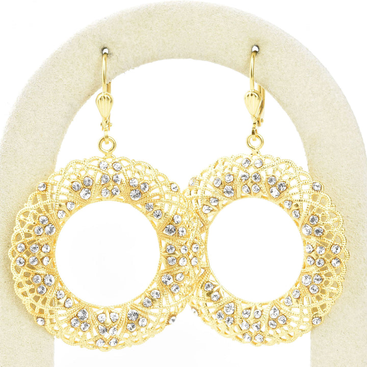 Crystal Filigree Wreath Earrings