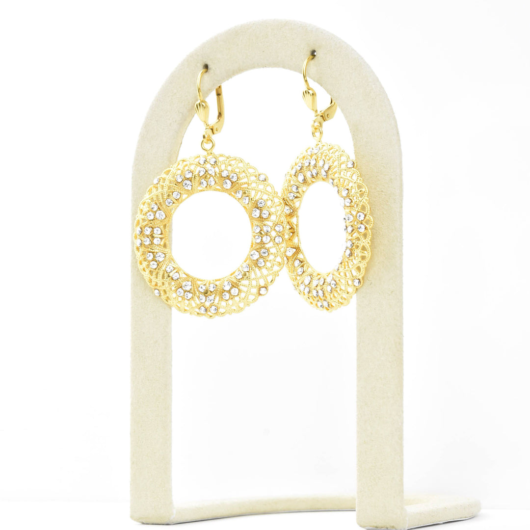 Crystal Filigree Wreath Earrings
