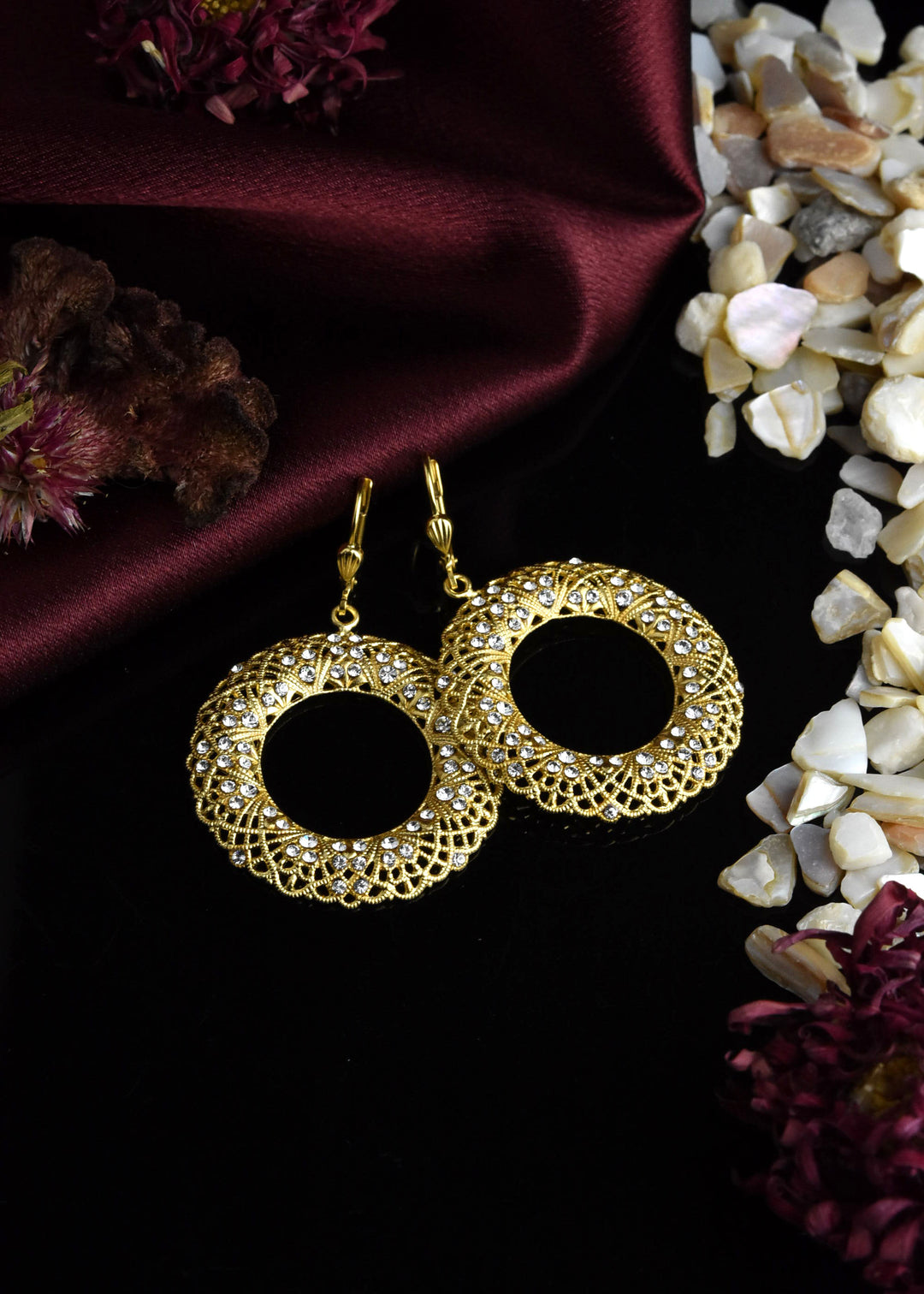 Crystal Filigree Wreath Earrings