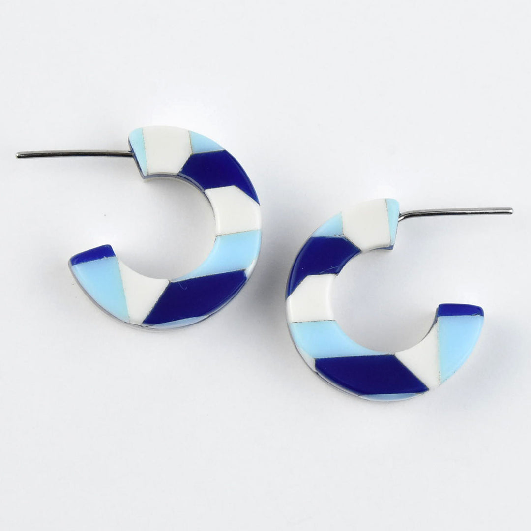 Ideal Mar Azul Hoop Earrings - Goldmakers Fine Jewelry