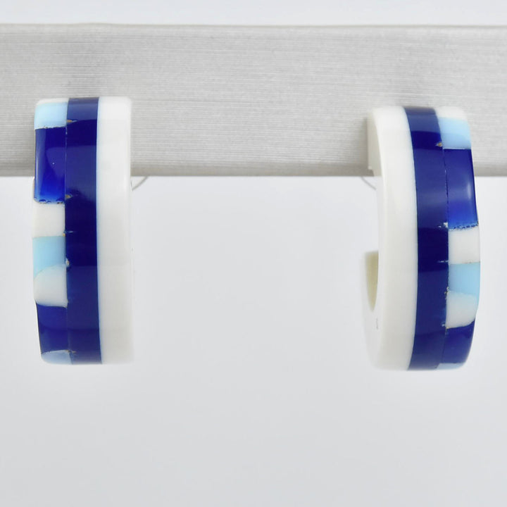 Ideal Mar Azul Hoop Earrings - Goldmakers Fine Jewelry