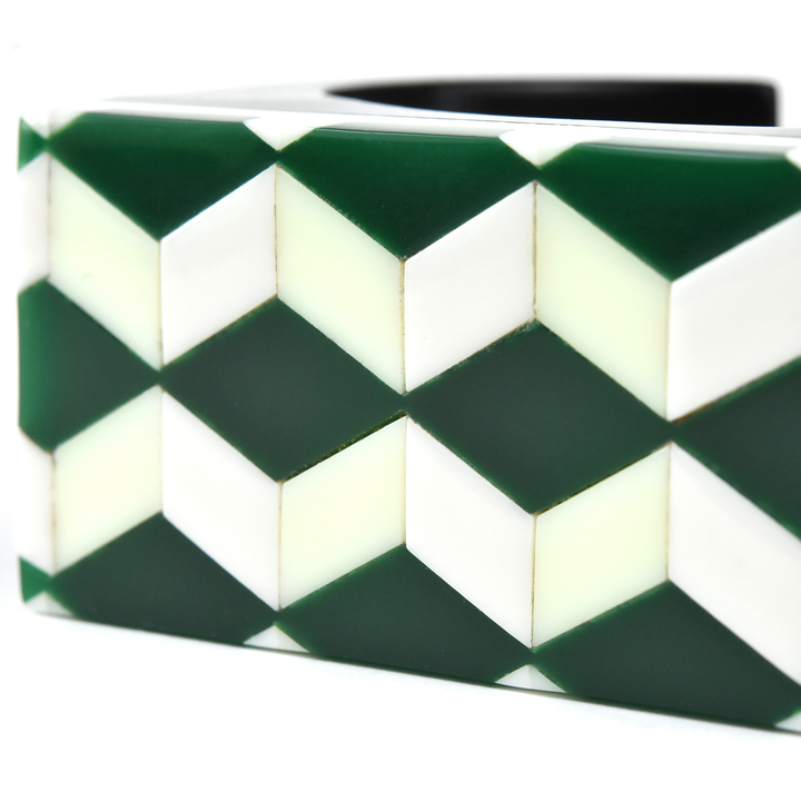 Ideal La Flor Cuff in Green - Goldmakers Fine Jewelry