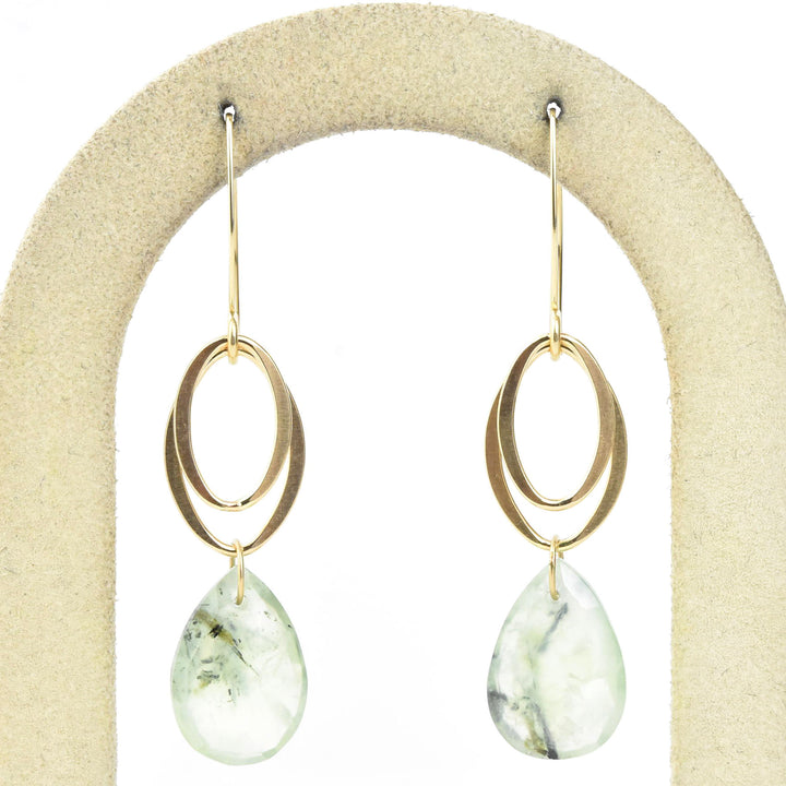 Fiona Earrings in Prehnite