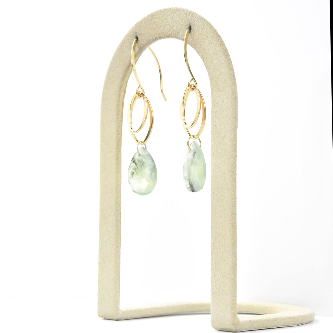 Fiona Earrings in Prehnite