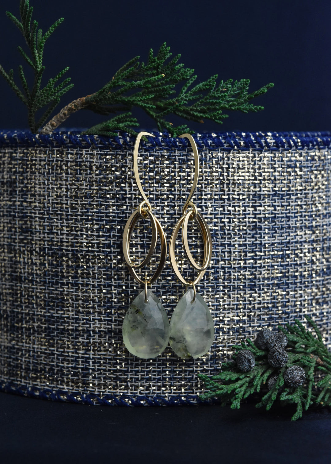 Fiona Earrings in Prehnite