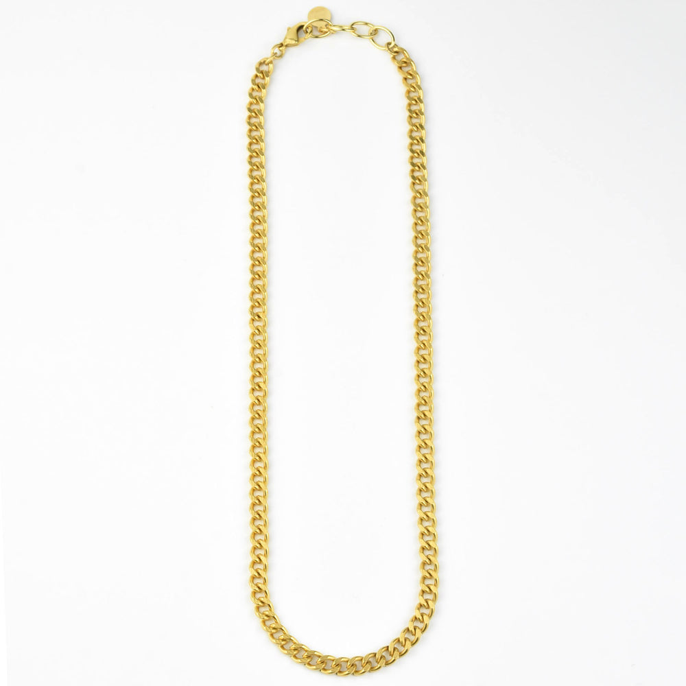 Flat Curb Link Chain Necklace - Goldmakers Fine Jewelry