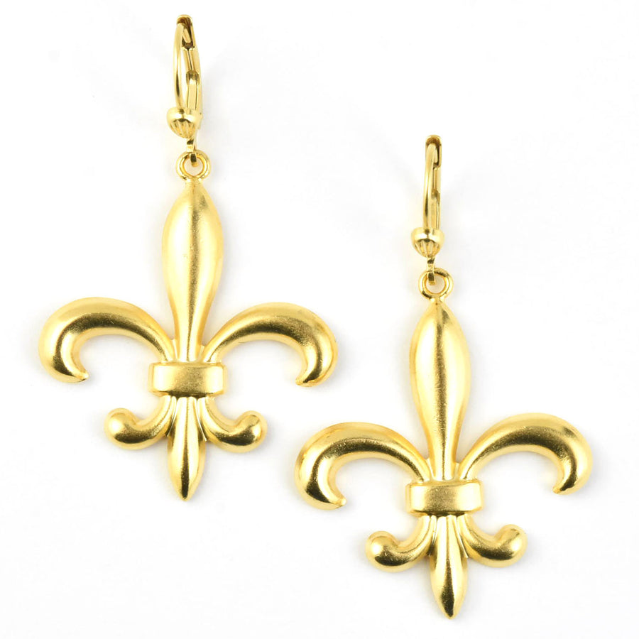 Fleur-de-lis Earrings - Goldmakers Fine Jewelry