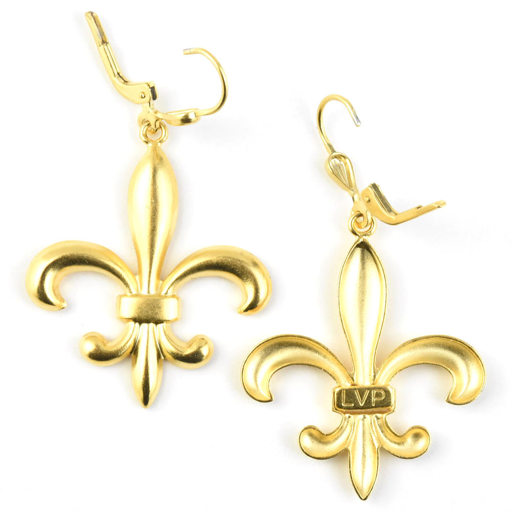 Fleur-de-lis Earrings - Goldmakers Fine Jewelry