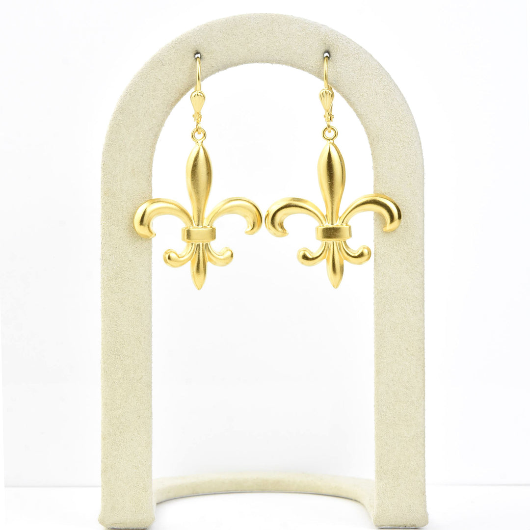 Fleur-de-lis Earrings - Goldmakers Fine Jewelry