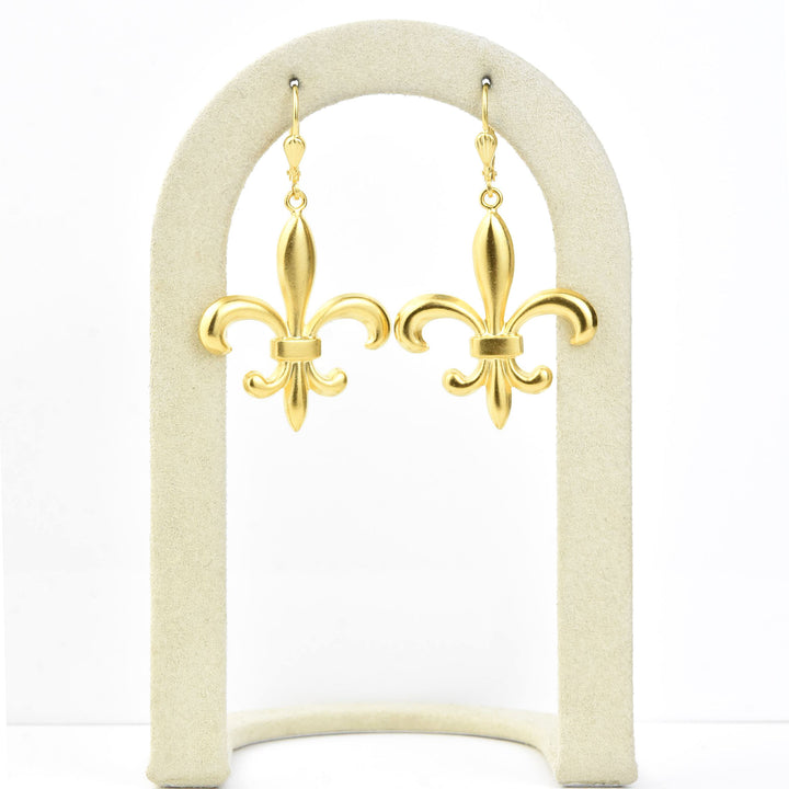 Fleur-de-lis Earrings - Goldmakers Fine Jewelry