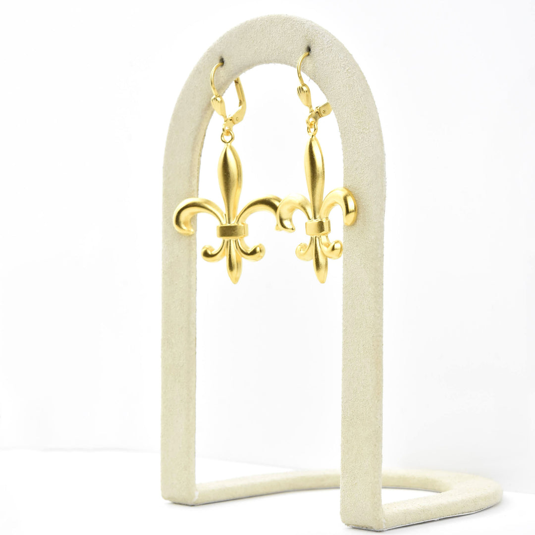 Fleur-de-lis Earrings - Goldmakers Fine Jewelry