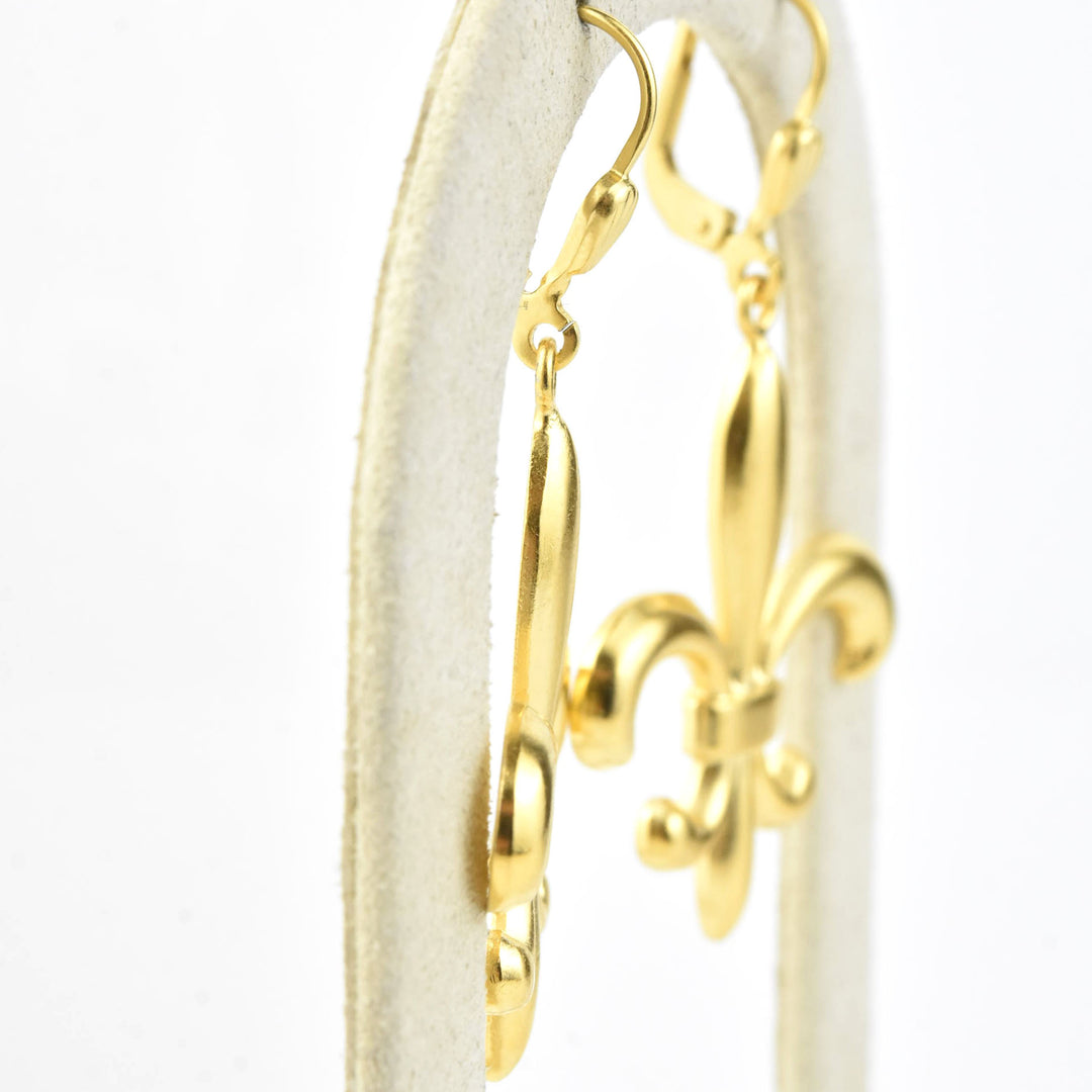 Fleur-de-lis Earrings - Goldmakers Fine Jewelry