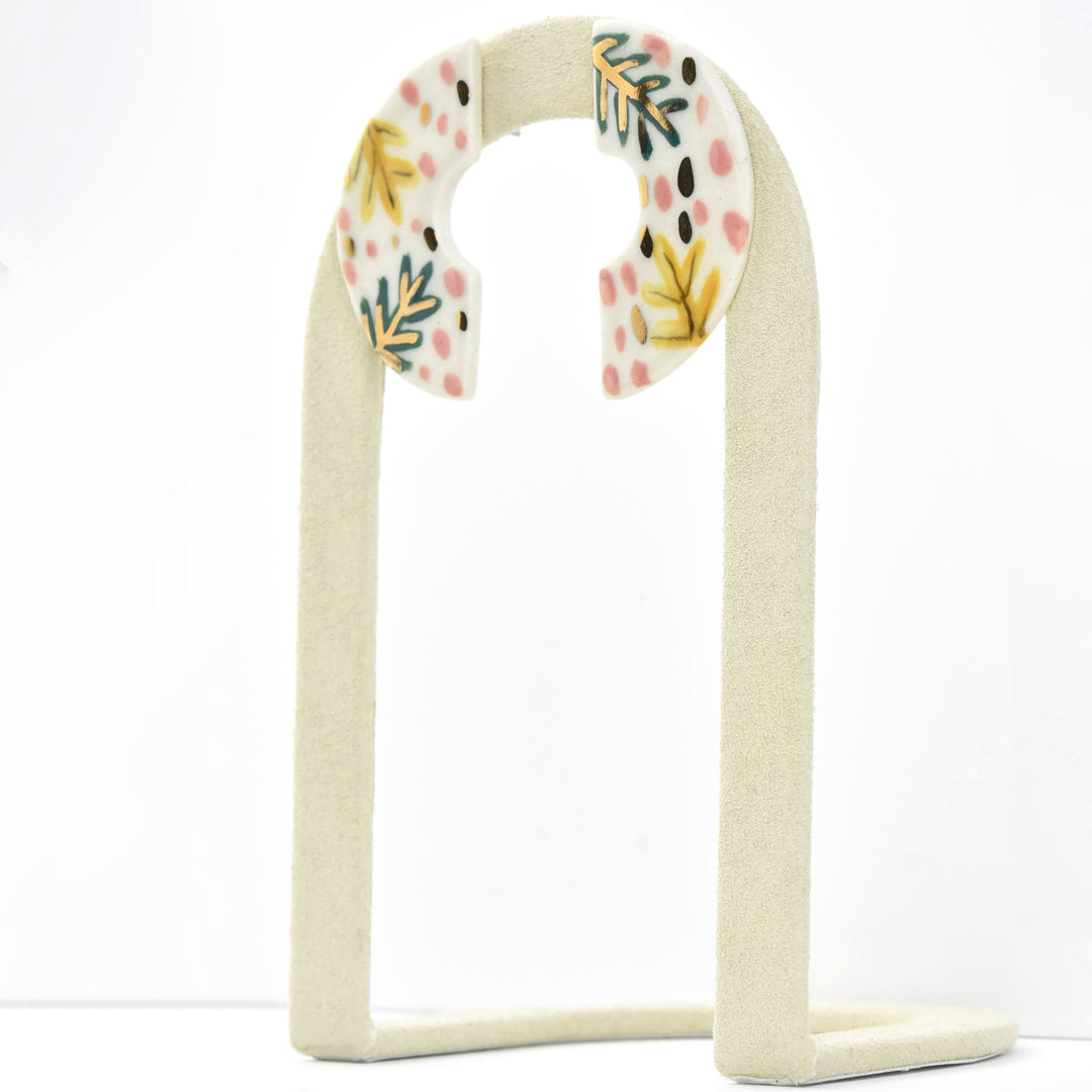 Floral Arch Stud Earrings - Goldmakers Fine Jewelry