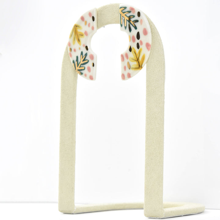 Floral Arch Stud Earrings - Goldmakers Fine Jewelry