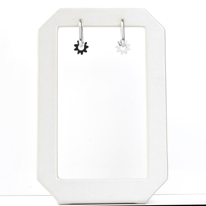 Flower Huggie Hoop Charms - Goldmakers Fine Jewelry