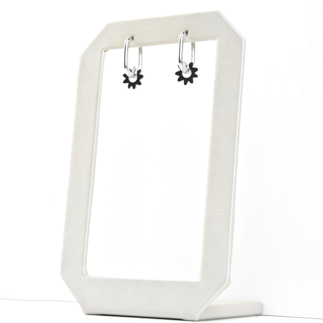 Flower Huggie Hoop Charms - Goldmakers Fine Jewelry